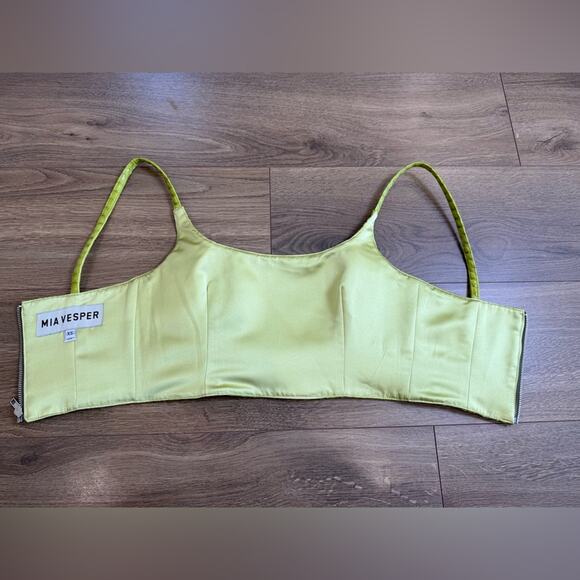 Mia Vesper Faux Croc Embossed Crop Top Size XS Made In USA - Picture 8 of 11